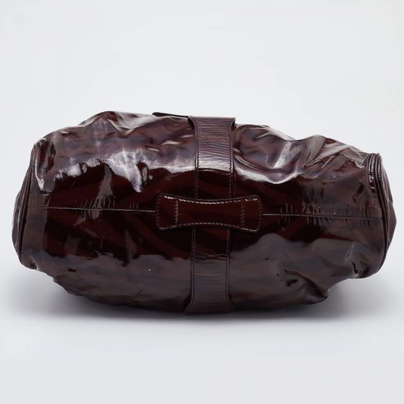 Authentic PreLoved Jimmy Choo Brown Zebra Print Patent Leather Shoulder Bag - Picture 4 of 8